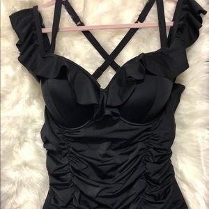 Torrid One Piece Cold Shoulder Swim Suit NWOT